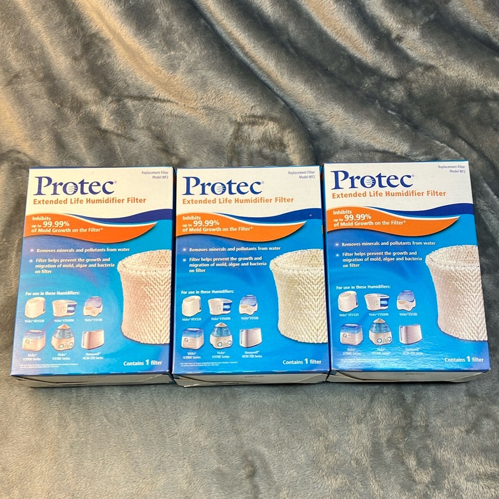 Protec Extended Life Humidifier Filter 3 Pack Model WF2